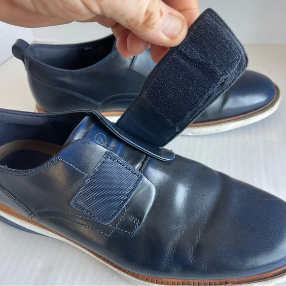 Cole Haan Mens Grand Evolution Monk Strap Oxford Deep Blue Leather Size 11 - Picture 8 of 15